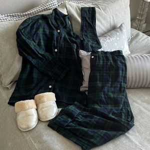 J Crew Classic Tartan Plaid Flannel Pajama Set 🎄🎁
